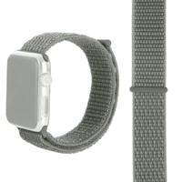 Eenvoudige mode nylon horlogebandje voor Apple Watch serie 5 & 4 44mm/3 & 2 & 1 42mm met Magic stick (zilvergrijs)