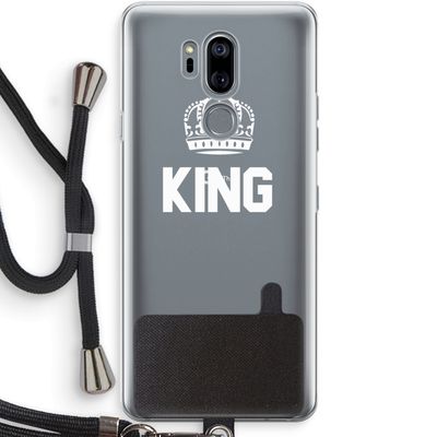 King zwart: LG G7 Thinq Transparant Hoesje met koord