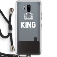 King zwart: LG G7 Thinq Transparant Hoesje met koord