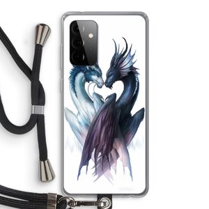 Yin Yang Dragons: Samsung Galaxy A72 5G Transparant Hoesje met koord