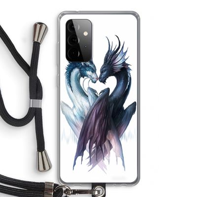 Yin Yang Dragons: Samsung Galaxy A72 5G Transparant Hoesje met koord