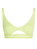 Karl Lagerfeld soutien-gorge à bande logo - Vert - thumbnail