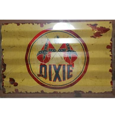 Dixie Metalen/Houten Bord Met Reliëf