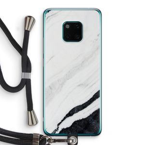 Elegante marmer: Huawei Mate 20 Pro Transparant Hoesje met koord