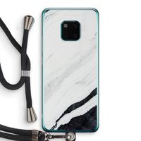 Elegante marmer: Huawei Mate 20 Pro Transparant Hoesje met koord