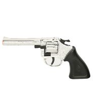 Cowboy verkleed speelgoed revolver/pistool kunststof 8 schots plaffertjes - thumbnail