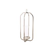 Kaarshouder Home ESPRIT Zilverkleurig Kristal Staal 21 x 21 x 49 cm
