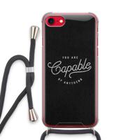Capable: iPhone SE 2020 Transparant Hoesje met koord - thumbnail