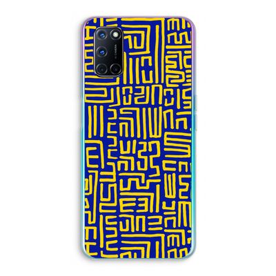 Majorelle Blue Print: Oppo A52 Transparant Hoesje