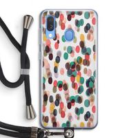 Tropical Dots: Samsung Galaxy A40 Transparant Hoesje met koord