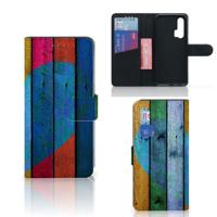 Honor 20 Pro | Book Style Case | Wood Heart - Cadeau voor je Vriend Honor 20 Pro | Book Style Case | Wood Heart - Cadeau voor je Vriend