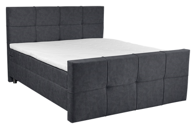 MavitaSleep Ara met voetbord Boxspring Antraciet 140 x 200 cm