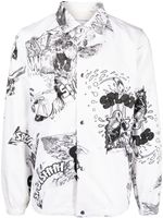 Comme Des Garçons Shirt surchemise à imprimé graphique - Blanc - thumbnail