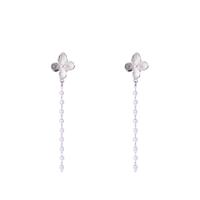 Day&Eve Oorbellen Leaf With Pearls Zilver