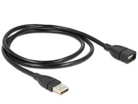 Delock USB-kabel USB 2.0 USB-A stekker, USB-A bus 1.00 m Zwart Flexibele zwanenhalskabel 83500 - thumbnail