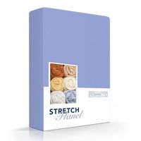 Flanellen Stretch Hoeslaken Lichtblauw-80/90 x 200/210/220 cm - thumbnail