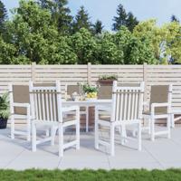 VidaXL Tuinstoelkussens 6 st 100x50x3 cm oxford stof taupe