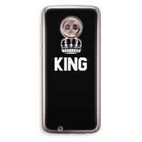 King zwart: Motorola Moto G6 Transparant Hoesje