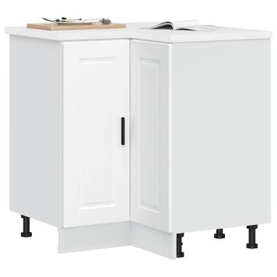 Keuken hoekonderkast "Porto" bewerkt hout wit