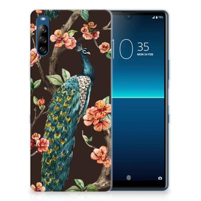Sony Xperia L4 | TPU Hoesje | Pauw met Bloemen