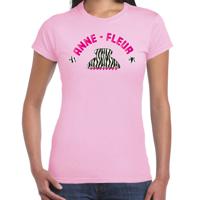 Verkleed t-shirt voor dames - kakker - Anne Fleur - roze - haarklem - vakantie/carnaval