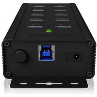 ICY BOX 7 Poorten Hub USB 3.0 Zwart