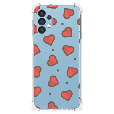 Samsung Galaxy A13 (4G) Doorzichtige Silicone Hoesje Hearts Samsung Galaxy A13 (4G) Doorzichtige Silicone Hoesje Hearts