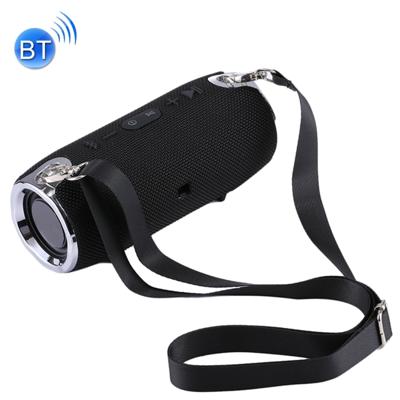 Portable Bluetooth V4.1 Stereo Speaker with Strap Built-in MIC Support TF Card & AUX IN Bluetooth Distance: 10m(Black)
