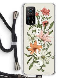 Hello bloemen: Xiaomi Mi 10T 5G Transparant Hoesje met koord