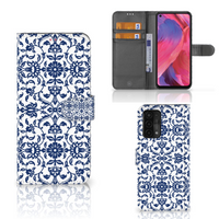 OPPO A54 5G | A74 5G | A93 5G Hoesje Flower Blue - thumbnail