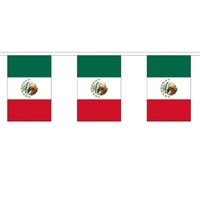 2x Polyester vlaggenlijn van Mexico 3 meter   - - thumbnail