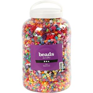 Creativ Company Xl emmer met plastic kralen, 8100st.