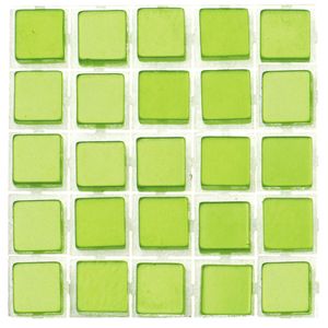 119x stuks mozaieken maken steentjes/tegels kleur lichtgroen 5 x 5 x 2 mm