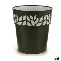 Zelfwaterende bloempot Stefanplast Cloe Antraciet Plastic 29 x 29 x 29 cm (6 Stuks)