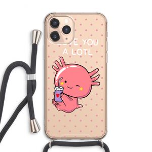 Love You A Lotl: iPhone 11 Pro Max Transparant Hoesje met koord