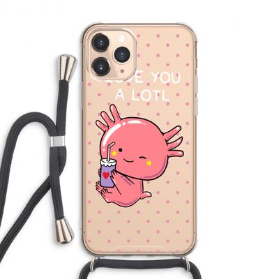 Love You A Lotl: iPhone 11 Pro Max Transparant Hoesje met koord