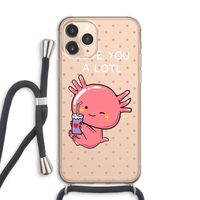 Love You A Lotl: iPhone 11 Pro Max Transparant Hoesje met koord