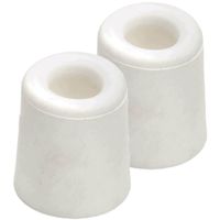 4x stuks deurstopper / deurbuffer rubber wit 3,3 x 3 cm