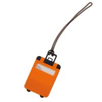 Kofferlabel - 9,5 cm - Reiskoffer reisaccessoires - oranje - beschrijfbaar