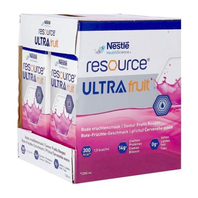 Nestlé Resource Ultra Fruit Rood Fruit 4x200ml