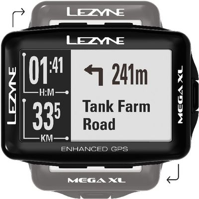 Lezyne mega xl gps blk w/ spd/cadence & hr sensor Lezyne mega xl gps blk w/ spd/cadence & hr sensor