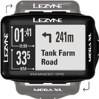 Lezyne mega xl gps blk w/ spd/cadence & hr sensor - thumbnail
