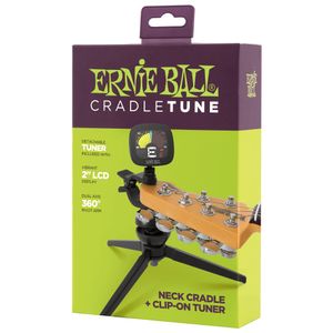 Ernie Ball CradleTune clip-on tuner met halssteun statief