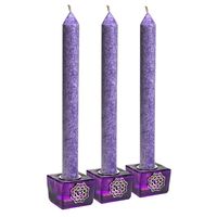 Kruinchakra Kubus Kaarshouders + Kaarsen (Set van 3) - thumbnail