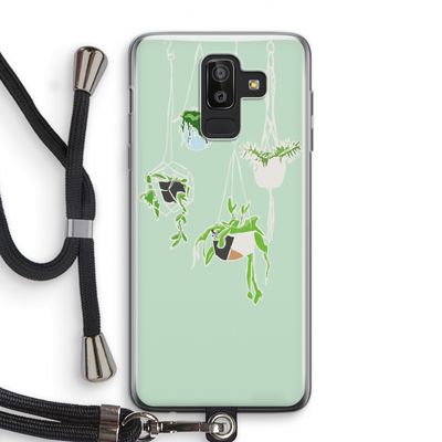 Hang In There: Samsung Galaxy J8 (2018) Transparant Hoesje met koord