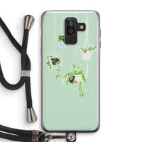 Hang In There: Samsung Galaxy J8 (2018) Transparant Hoesje met koord