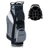 Golfbag met 14-Vaks Indeling & Waterdichte Waardevolle Spullen Tas Zwart + Grijs