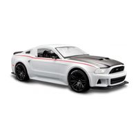 Modelauto Ford Mustang GT 2014 wit schaal 1:24/20 x 8 x 5 cm   - - thumbnail