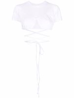 Jacquemus haut Le T-Shirt Baci à coupe crop - Blanc