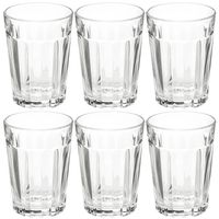 Set van 6x stuks water/sap glazen Lorenz 250 ml van glas - Drinkglazen